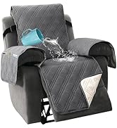 H.VERSAILTEX 100% Waterproof Recliner Cover 1-Piece Reversible Lazy Boy Recliner Chair Covers Fur...