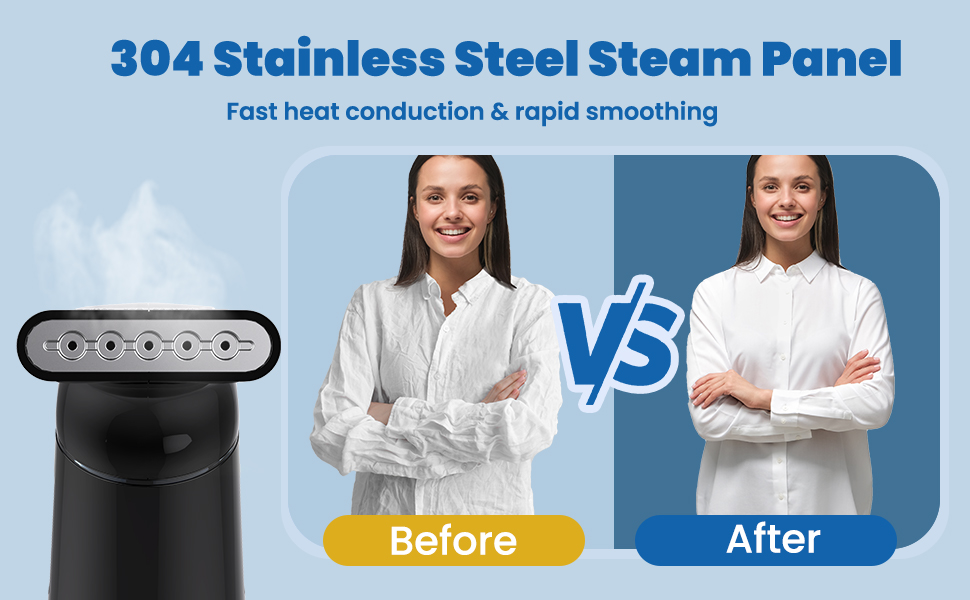 The steamer removes wrinkles instantly, refreshing clothes like new!