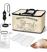 Msiud Bread Proofer with Heater, Dough Proofing Box with Temperature Control Timer, Foldable Sour...
