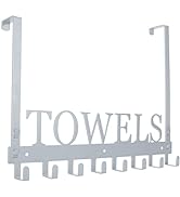 Azmoncy Over The Door Hooks, Towel Rack for Bathroom Towel Holder for Hanging Heavy Duty, Wall Mo...