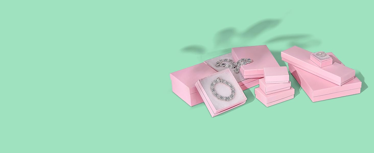 cotton insert filled kraft paper jewelry gift box case