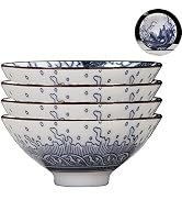 Dargon Teacup 4 Hat Cups 2.8oz Blue and White Porcelain Glazed Tea Cup Chinese Gongfu Tea Set