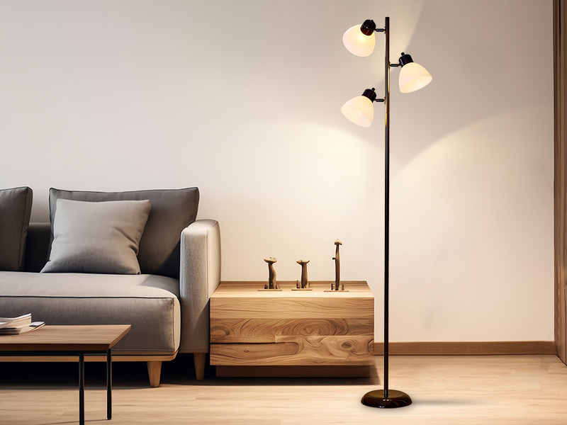 black floor lamp