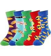 BONANGEL Boys Fun Novelty Socks, 5 Pairs Kids Crazy Funny Cute Socks | Kids Food Socks for 5-8 8-...