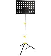 5 CORE Sheet Music Stand Dual Use Professional Portable Folding Adjustable Metal Desktop Tripod M...