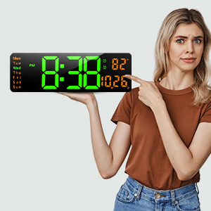 large digital wall clock