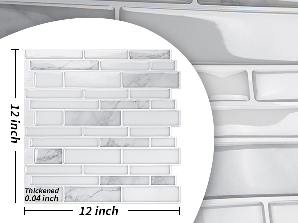 Art3d 10-Sheet Premium Stick On Kitchen Backsplash Tile