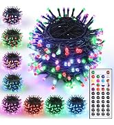 Joomer Easter String Lights Outdoor - 100FT 300LED RGB Pastel String Lights with Remote, Waterpro...