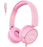 IYGR K6 Kids Headphones USB C, 85dB Safe Volume Headphones for Kids, Stereo Sound Foldable Headph...