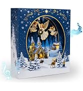 APOTODITO Christmas Card, 3D Pop Up Christmas Angel Card with Music and Lights, Animated Christma...