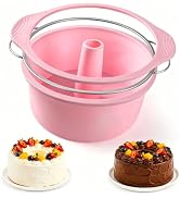 Vidotim 10Inch Angel Food Cake Pan with Metal Reinforced Frame, Nonstick 18Cups Tube Cake Pan for...