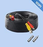 100ft/30M All-in-One BNC Video Power Cables, BNC Extension Surveillance Camera Wires for CCTV Cam...
