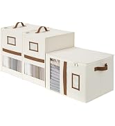 StorageWorks 3-Pack Bed Sheet Organizers and Storage, Foldable Bedsheet Holder for Linen Closet, ...