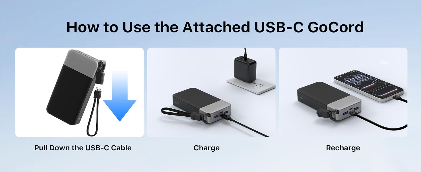 90w 20000mAh PowerBank with USB-C Cable