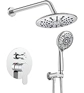 SunCleanse Shower System-Rainfall Shower Faucet Set with 6-Settings Handheld Shower and High Pres...