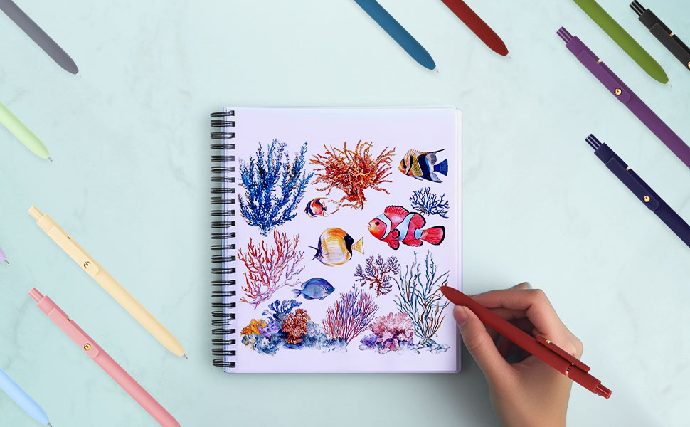 Smooth Writing Coloring Pens for Journaling Note Taking