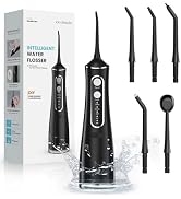 Water Flosser for Teeth Cordless, Portable Oral Irrigator for Braces & Sensitive Gums, 300ML Dent...