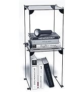 Neudeco Pack 2, Mesh Locker Shelf, Stackable Extra Tall Locker Organizer, Collapsible and Metal B...