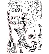 Halloween Witches Shoes Metal Cutting Dies Stamps Set for Card Making Scrapbooking Paper Cards Ma...