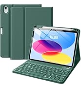 Wenlaty for iPad (A16) 11th/10th Generation Case with Keyboard - Detachable Wireless, Thin & Ligh...