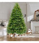 Edergoo 7.5 FT Artificial Christmas Tree with Lights, Warm & Colorful 500 Lights, 10 Modes, Reali...