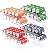 Simple Houseware 4-Pack Front-Loading Beverage Soda Can Organizer Dispenser, Clear
