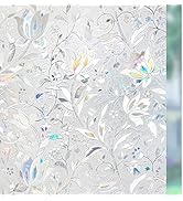 rabbitgoo Window Privacy Film, Sun Blocking Removable Window Sticker, Decorative Glass Film, Stai...