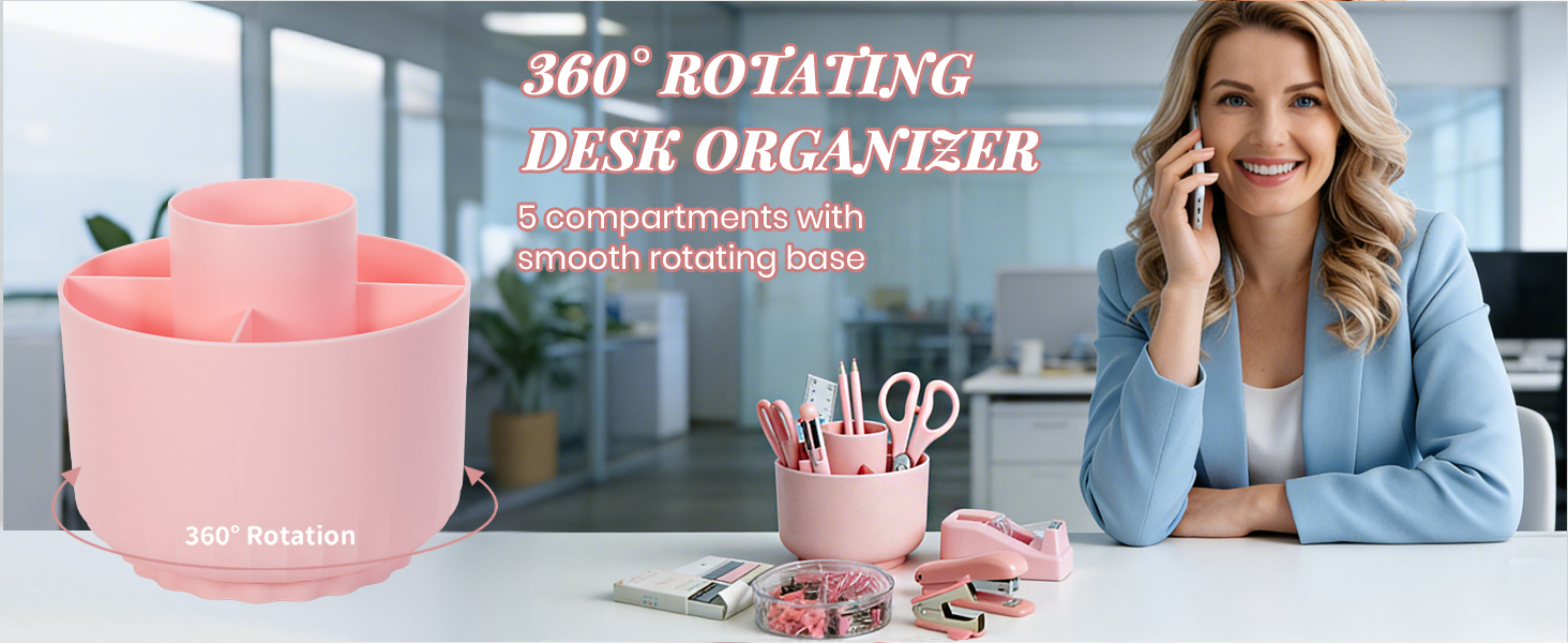 Pink Desk Accessories