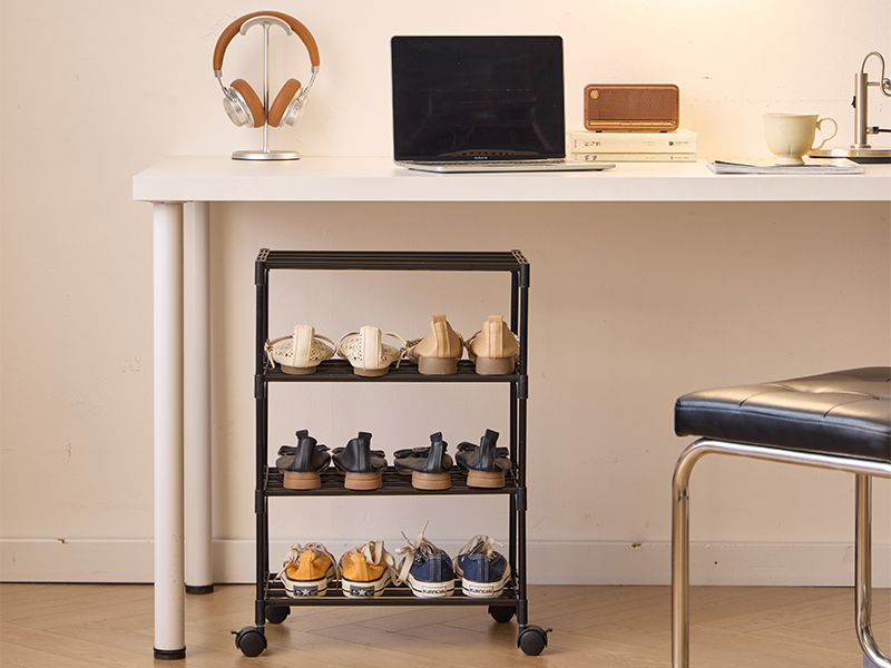 Under-table shoe rack, under-table storage rack, under-table shelf bookshelf