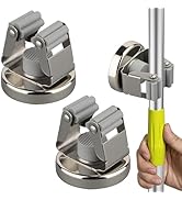 ULIBERMAGNET Magnetic Mop Broom Holder, Heavy Duty Movable Magnetic Mounted Utility Storage Mop S...