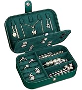 Travel Jewelry Box,PU Leather Small Jewelry Organizer for Women Girls,Portable Mini Travel Case D...
