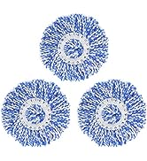 3 Pack 360° Spin Magic Mop Replacement Head, Round Shape Standard Size Microfiber Mop Head Refill...