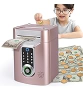 Refasy Touchscreen Piggy Bank ATM Bank Toy for Kids Age 3-12, Electronic Money Bank Coin Bank wit...