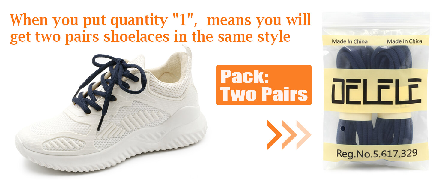 Oval Shoes laces 2 Pair