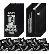 Body Wipes for Women and Men Individually Wrapped Face and Body Wipes, Bath Wipes for Adults No R...