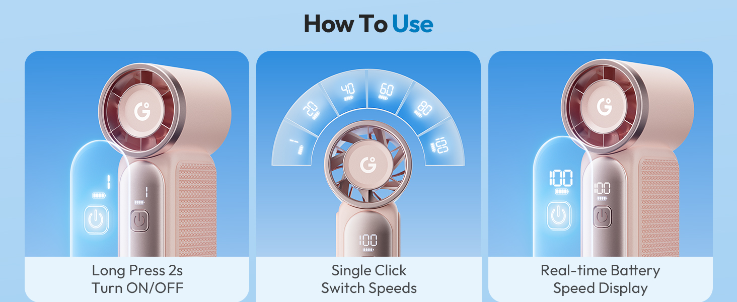 mini handheld portable fan