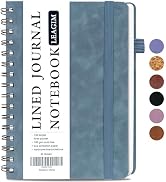 LEAGIM Lined Spiral Journal Notebook for Women & Men, College Ruled Hardcover Notebook for Work &...