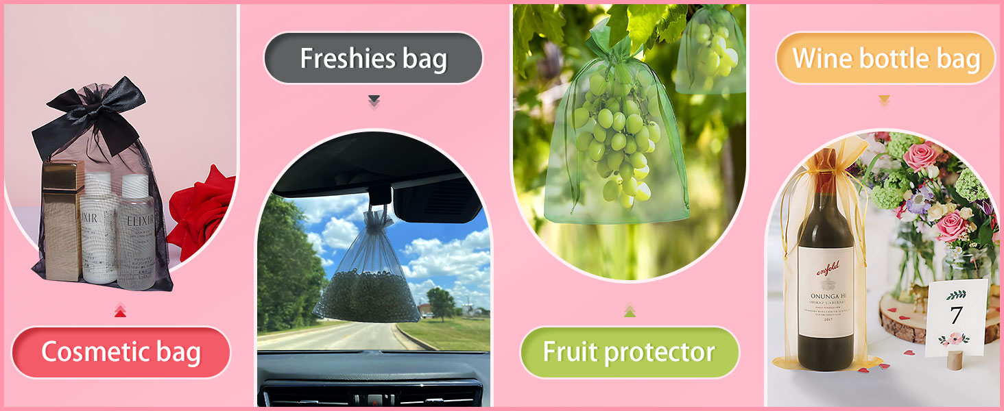 Funfery organza bags with drawstring
