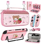 Gurgitat 6in1 Kits Accessories Bundle for Nintendo Switch 2 2025 - Cute Carrying Case, Protective...