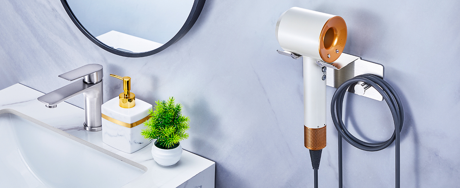 hair dryer holder wall mounted hairdryer holder for bathroom