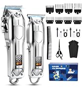 SHYEEH Hair Clippers for Men Set, Hair Trimmer & Beard Trimmer for Men Set | Cordless Clipper & T...