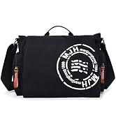 FSD.WG Satchel Messenger Bag for Men Canvas,Travel Shoulder bag 13.5" Laptop Bags Bookbag