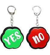 Portable Keychain Yes & No Buzzer Buttons with Sound, Answer Buzzers Set of 2, Buzzers for Game Show
