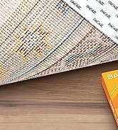 BAGAIL 12 Pcs Rug Gripper Pad, Non Slip Rug Corner Grippers for Hardwood Floors, Strong Adhesive ...