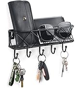 HappyHapi Key Holder for Wall Decorative, Entryway Key Hooks for Wall, Wall Mounted Key Rack with...