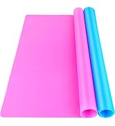 Silicone Mat, LEOBRO 2 Pack 15.7" x 11.7" Large Silicone Sheet for Crafts Jewelry Casting Mold Ma...