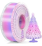 SUNLU Silk Rainbow PLA Filament, Multicolor Silk 3D Printer Filament 1.75mm +/- 0.02mm, Fast Colo...