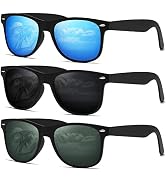 DEMIKOS Sunglasses Men Polarized Sunglasses for Mens Womens Retro Mirror Lens for Driving Fishing...