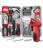 Hi-Spec 4V Electric Screwdriver Tool Kit Set. Cordless USB Rechargeable Screwdriver with Home Rep...