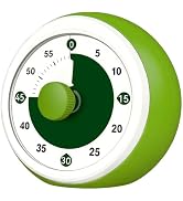 Noubnea 60-Minute Desk Visual Timer for Kids Silent Countdown Clock with Large Number Disk, Kitch...